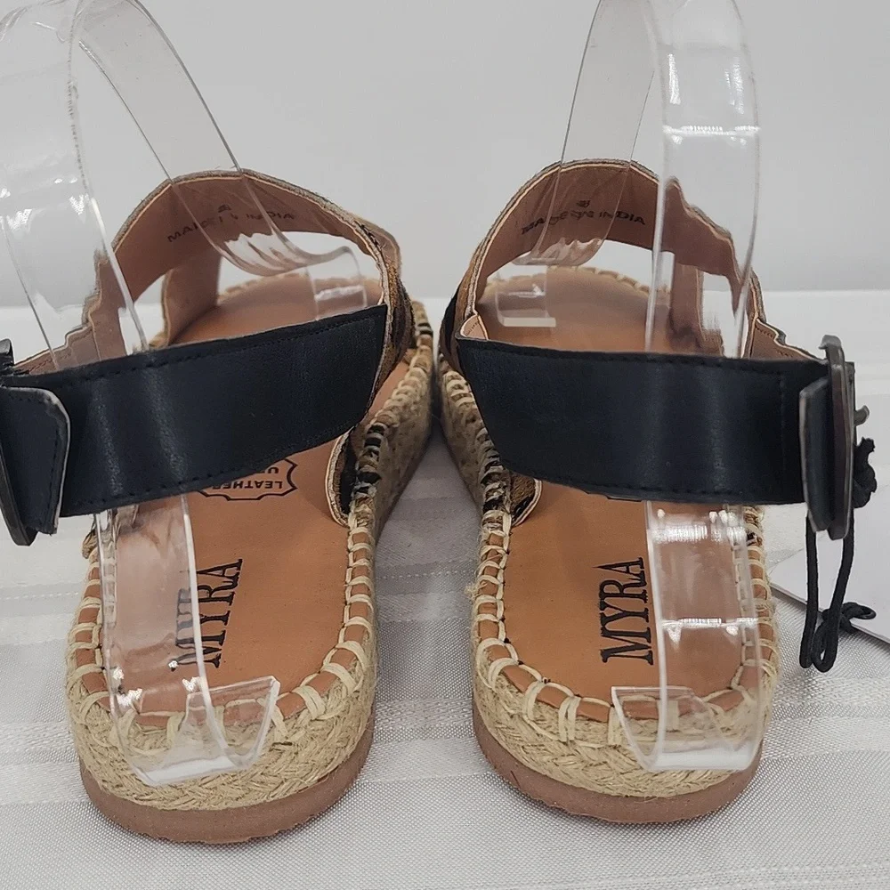 MYRA BAG‎ Isotope Espadrille Hair-On Leopard Print Western Sandals 8 & 9 NWT